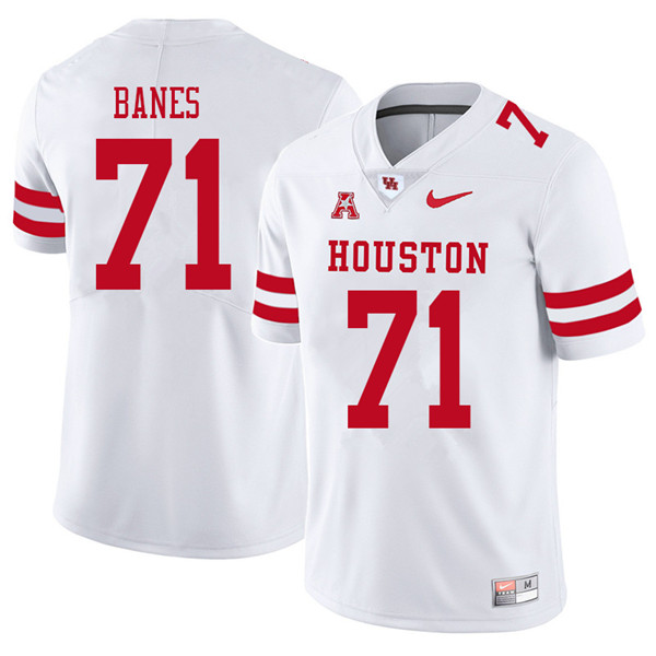 2018 Men #71 Max Banes Houston Cougars College Football Jerseys Sale-White